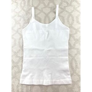 VVX Womens White Seamless Comfort Compression Tank Top Camisole Medium